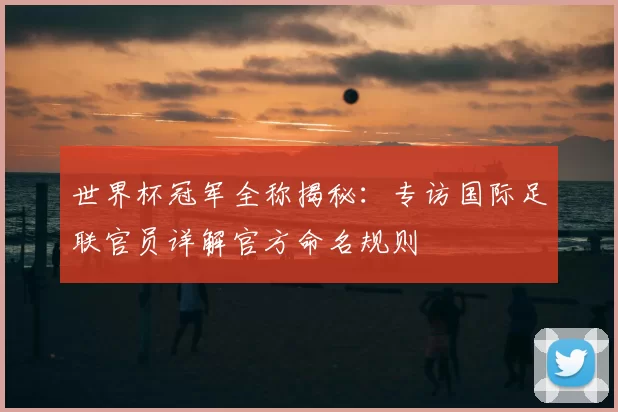 世界杯冠军全称揭秘：专访国际足联官员详解官方命名规则