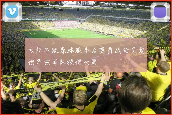太阳不敌森林狼季后赛首战告负爱德华兹率队拔得头筹